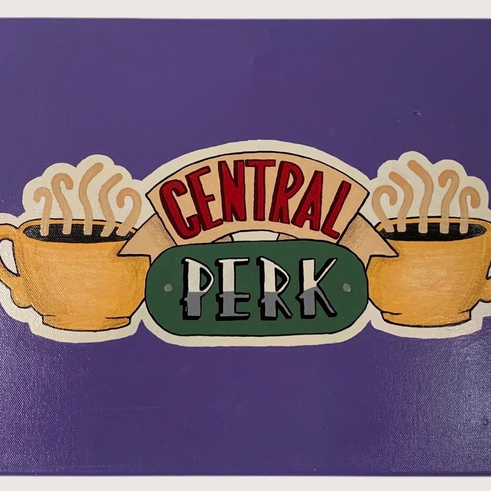 Friends "Central Perk" Hand Painted Canvas